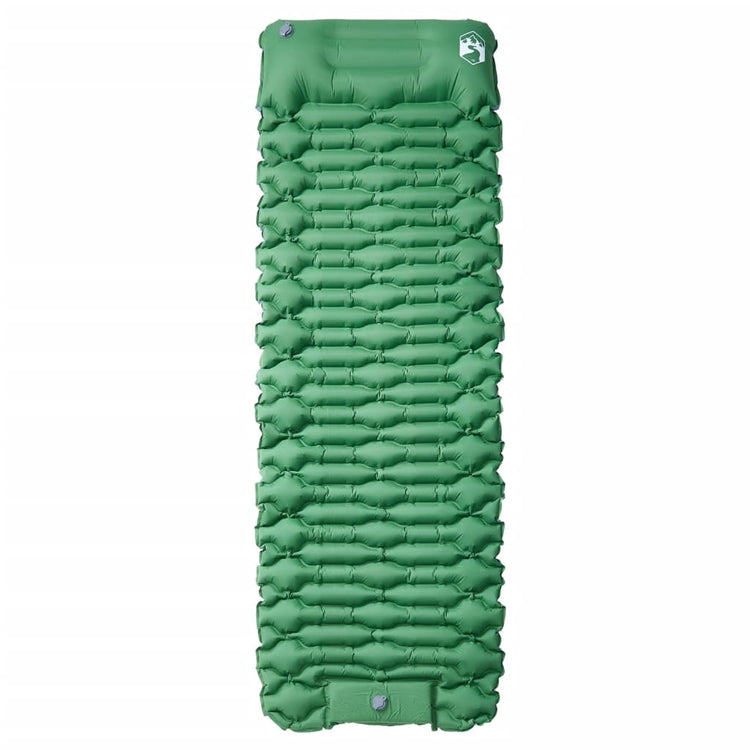 Vidaxl Camping Mattress avec oreiller à venir à 1 Person Greenery