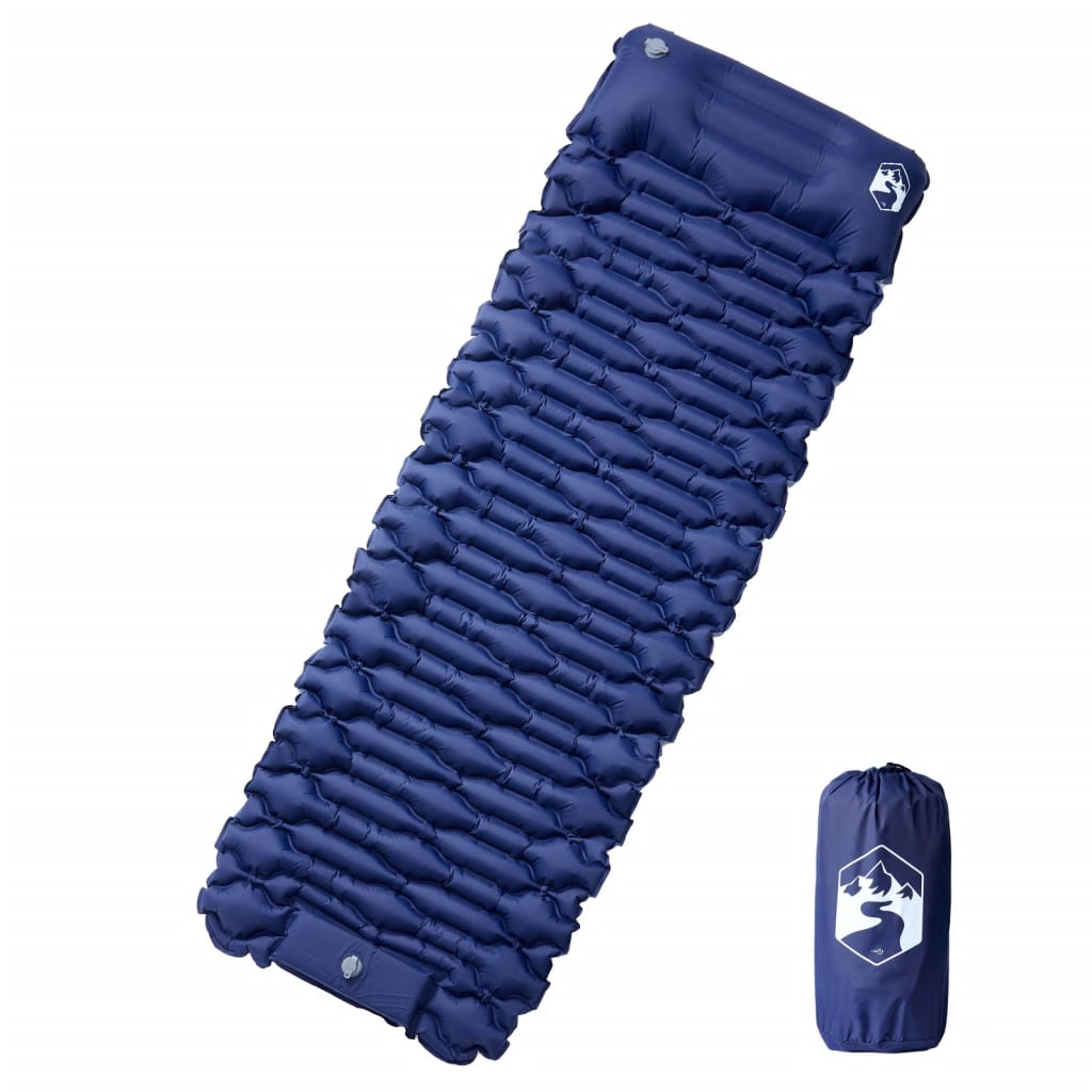 Vidaxl Camping Mattress avec oreiller le prochain bleu marine auto-out-automobile