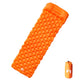 Mattress de camping Vidaxl avec un oreiller orange gonflable à 1 personne