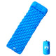 Matelas de camping Vidaxl avec un oreiller bleu gonflable 1 personne