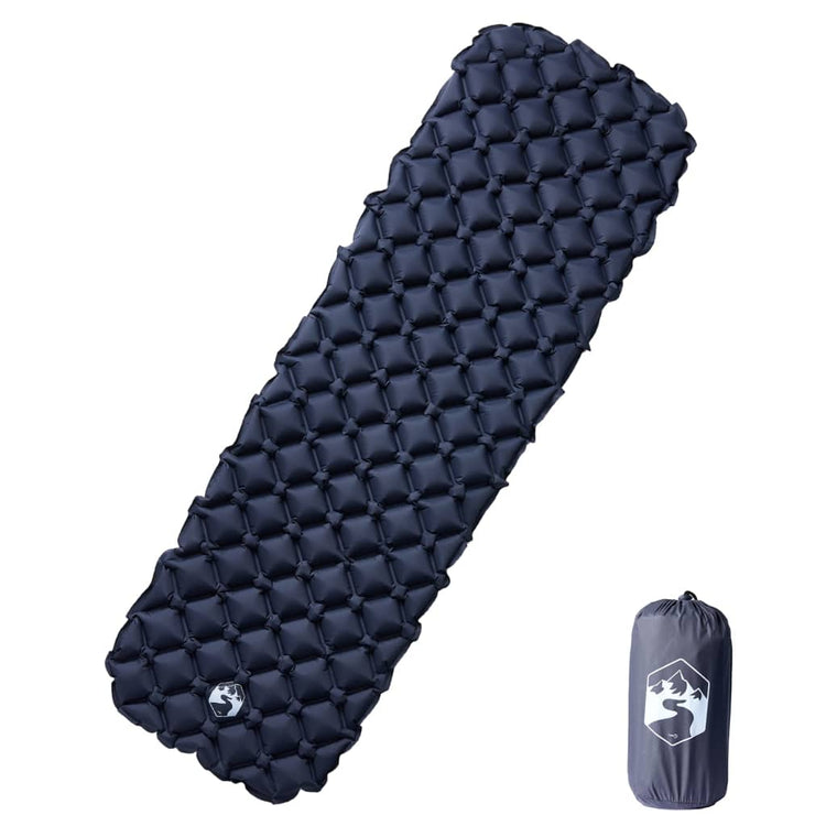 Vidaxl Camping Matelas gonflable 190x58x6 cm 1 Person Gray
