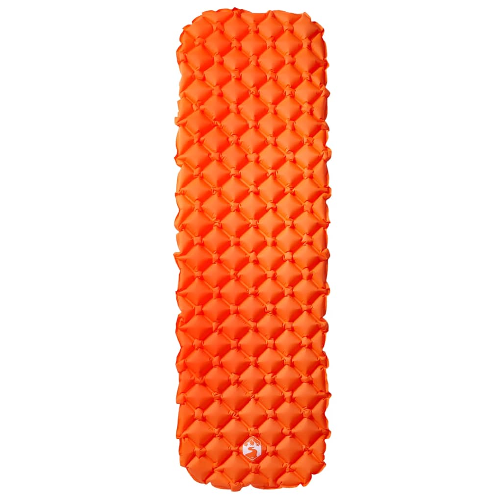 Vidaxl Camping Matelas gonflable 190x58x6 cm 1 personne orange