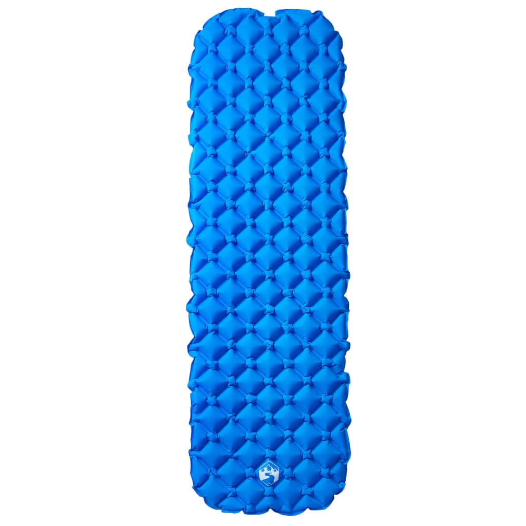 Vidaxl Camping Matelas gonflable 190x58x6 cm 1 personne bleu