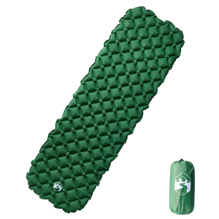 Vidaxl Camping Matelas gonflable 190x58x6 cm 1 Person vert