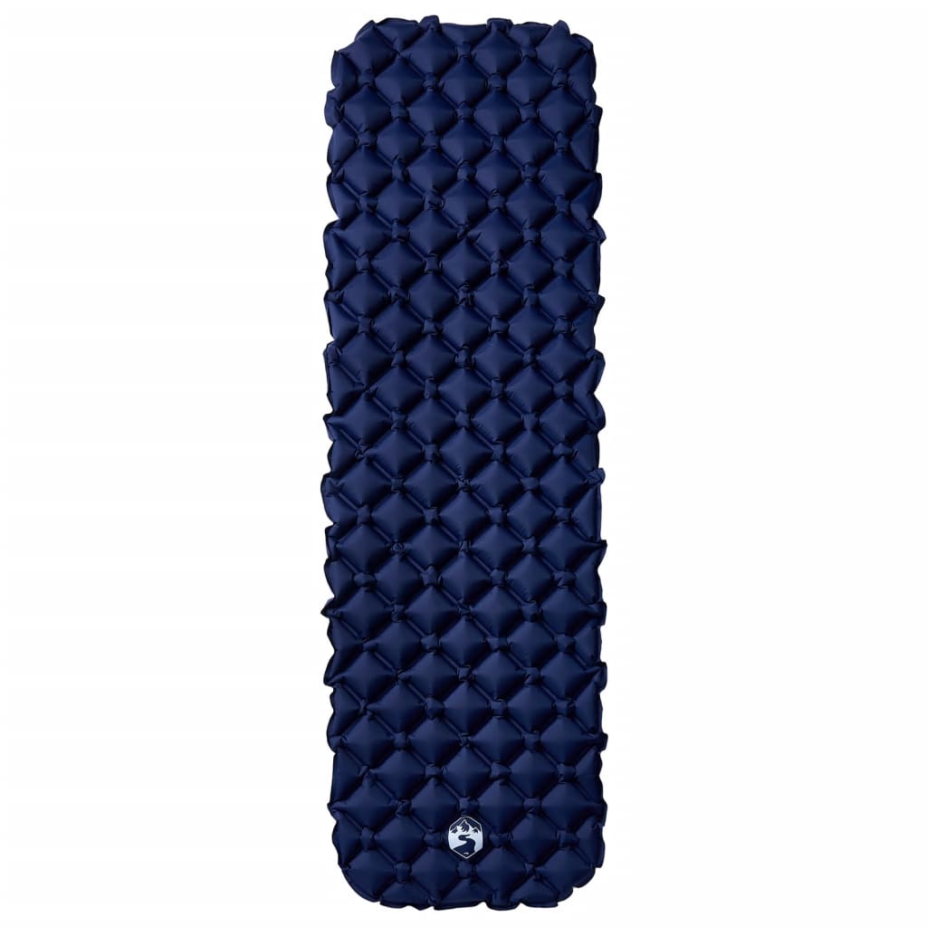 Vidaxl Camping Matelas gonflable 190x58x6 cm 1 personne bleu marine
