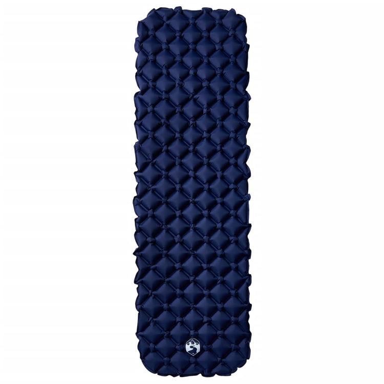 Vidaxl Camping Matelas gonflable 190x58x6 cm 1 personne bleu marine