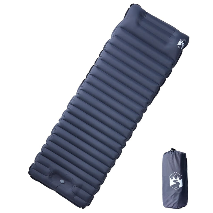Vidaxl matelas de camping avec oreiller autogonflant 1 personne gris