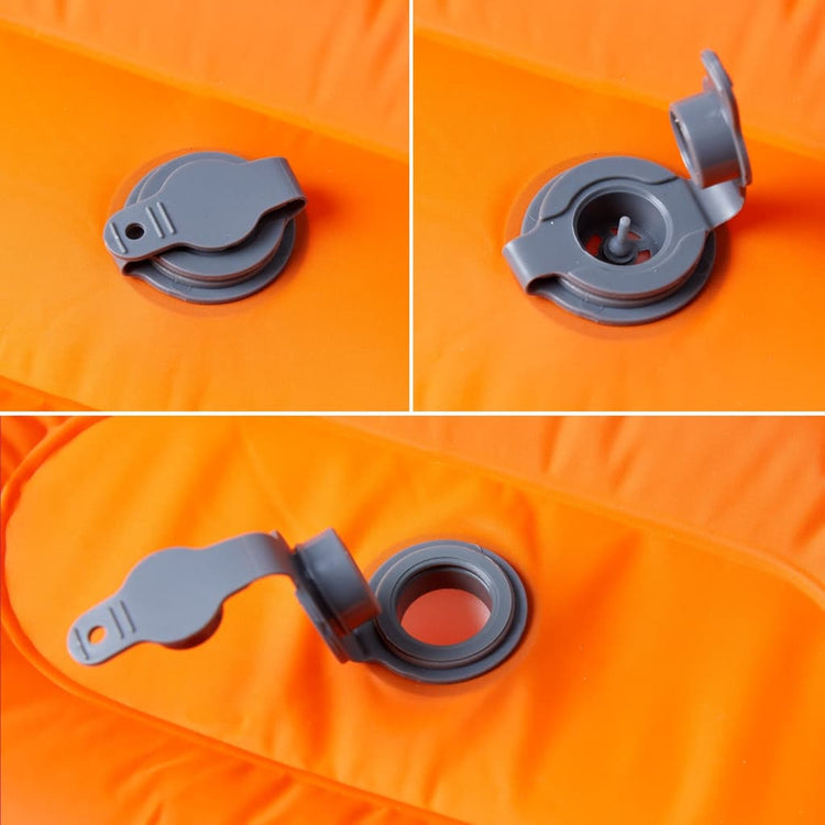 Vidaxl Camping Matelas avec oreiller auto-orange unique orange