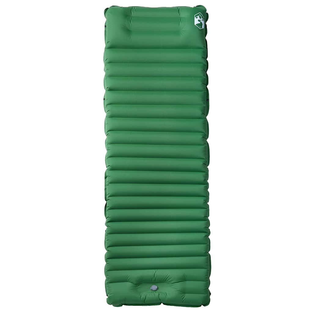 Vidaxl Camping Mattress avec oreiller à venir à 1 Person Greenery