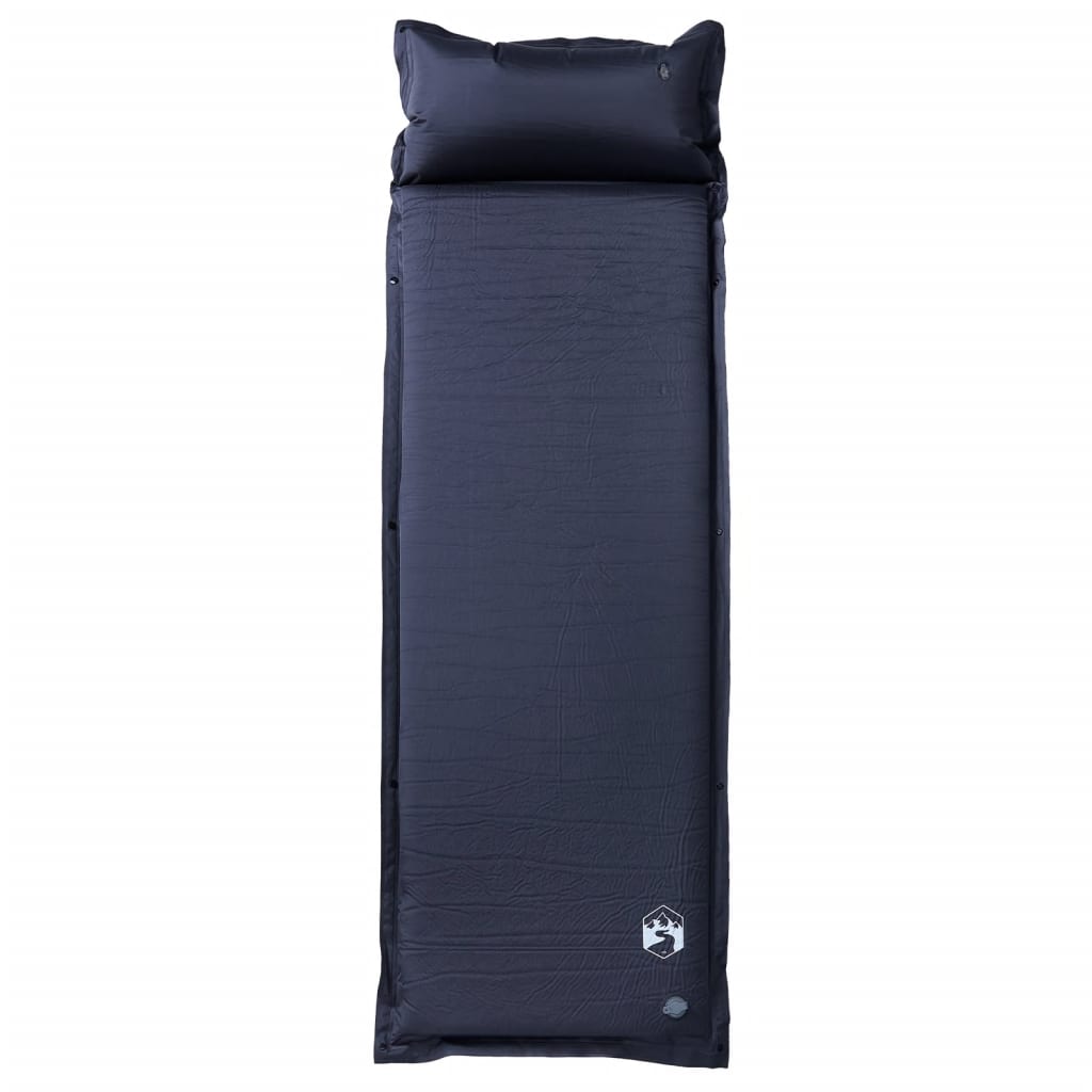 Vidaxl Camping Mattress avec oreiller auto-gris gris