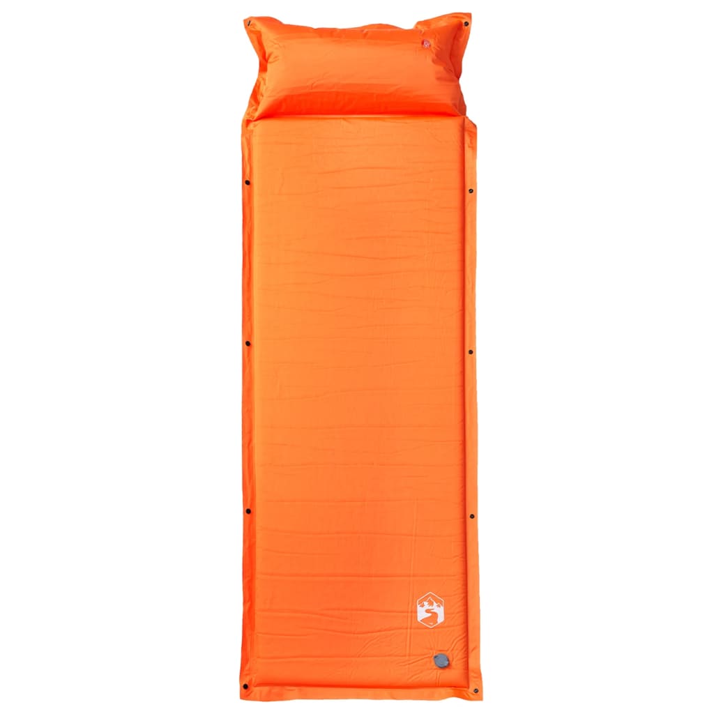 Vidaxl Camping Matelas avec oreiller auto-orange unique orange