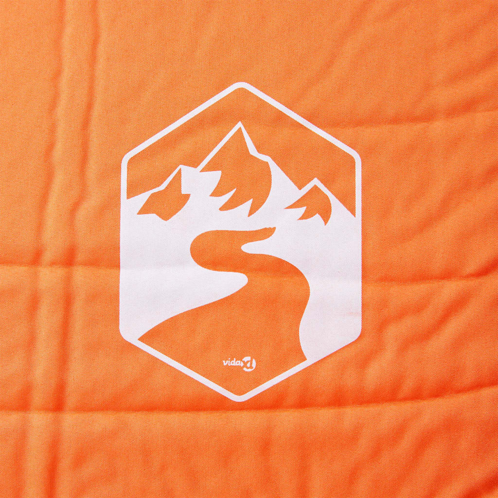 Vidaxl Camping Matelas avec oreiller auto-orange unique orange