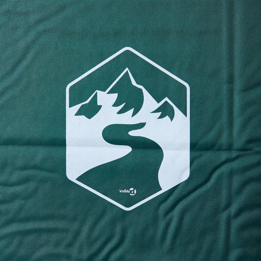 Vidaxl Camping Mattress avec oreiller à venir à 1 Person Greenery
