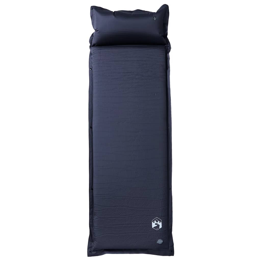 Vidaxl Camping Mattress avec oreiller auto-gris gris