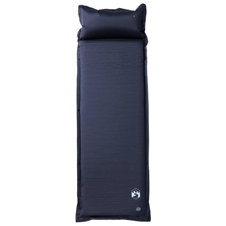 Vidaxl Camping Mattress avec oreiller auto-gris gris