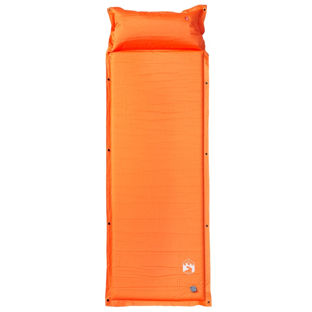 Vidaxl Camping Matelas avec oreiller auto-orange unique orange