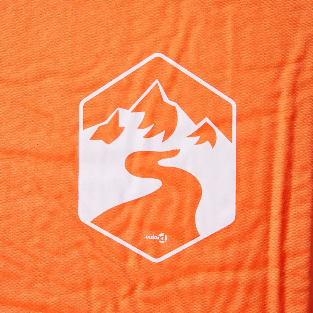 Vidaxl Camping Matelas avec oreiller auto-orange unique orange