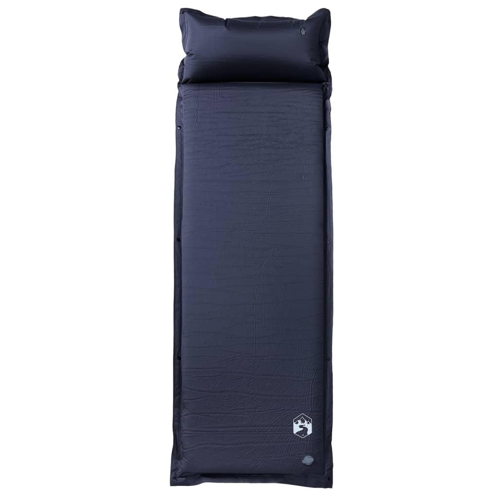 Vidaxl Camping Mattress avec oreiller auto-gris gris