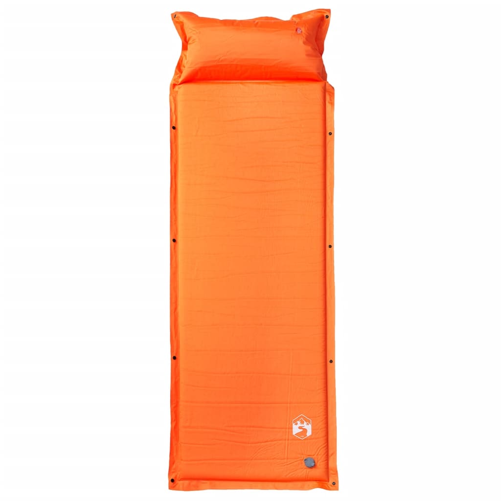 Vidaxl Camping Matelas avec oreiller auto-orange unique orange