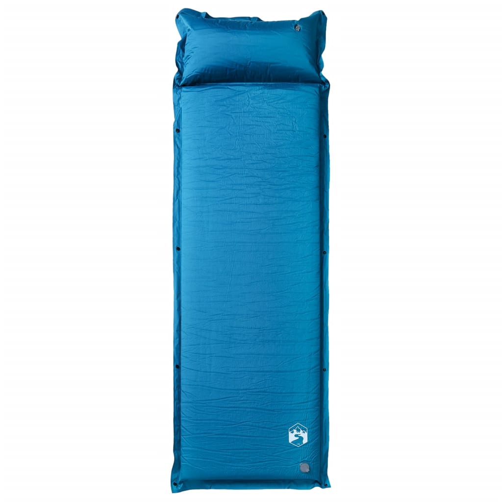 Vidaxl Camping Matelas avec oreiller qui bloque une turquoise à 1 personne