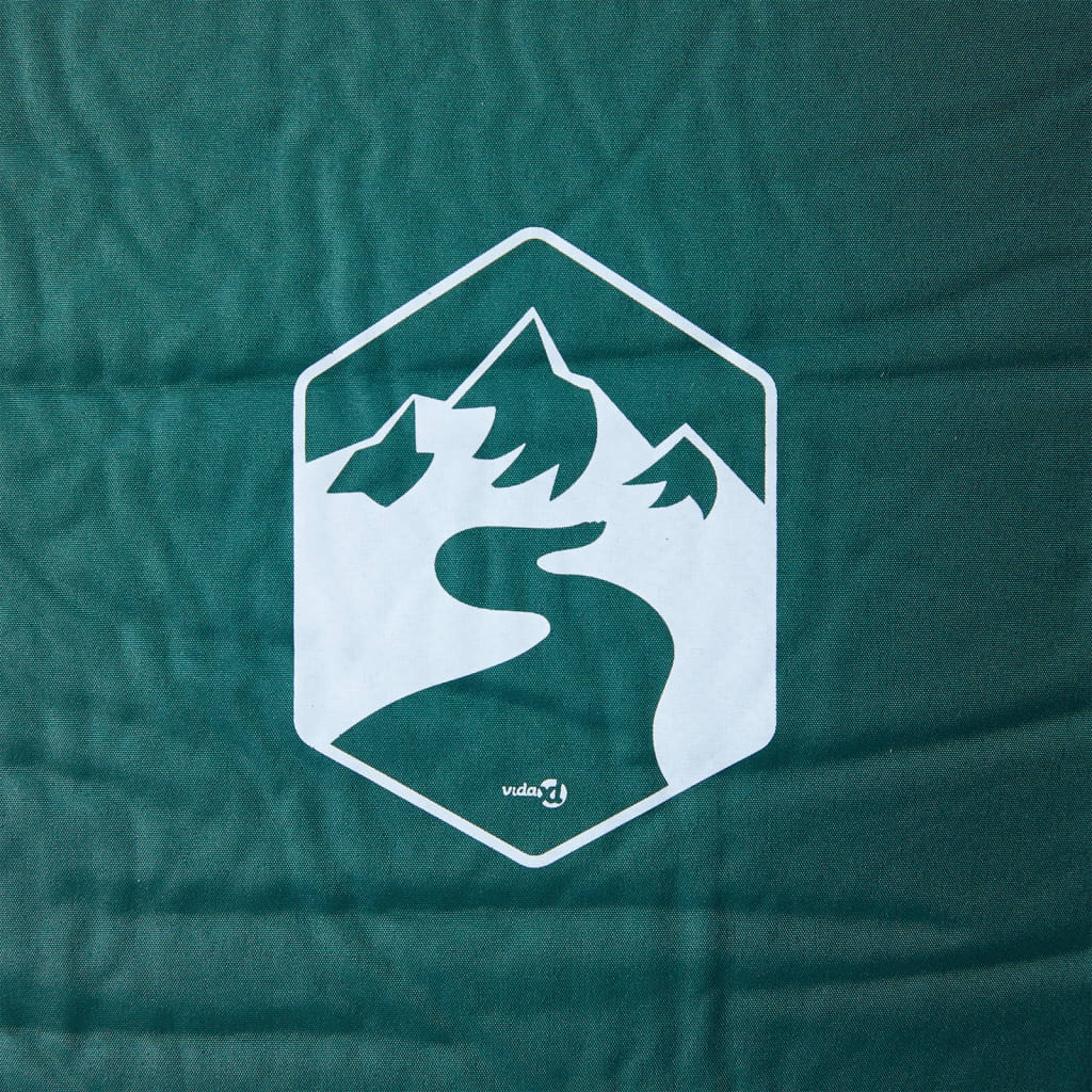 Vidaxl Camping Mattress avec oreiller à venir à 1 Person Greenery