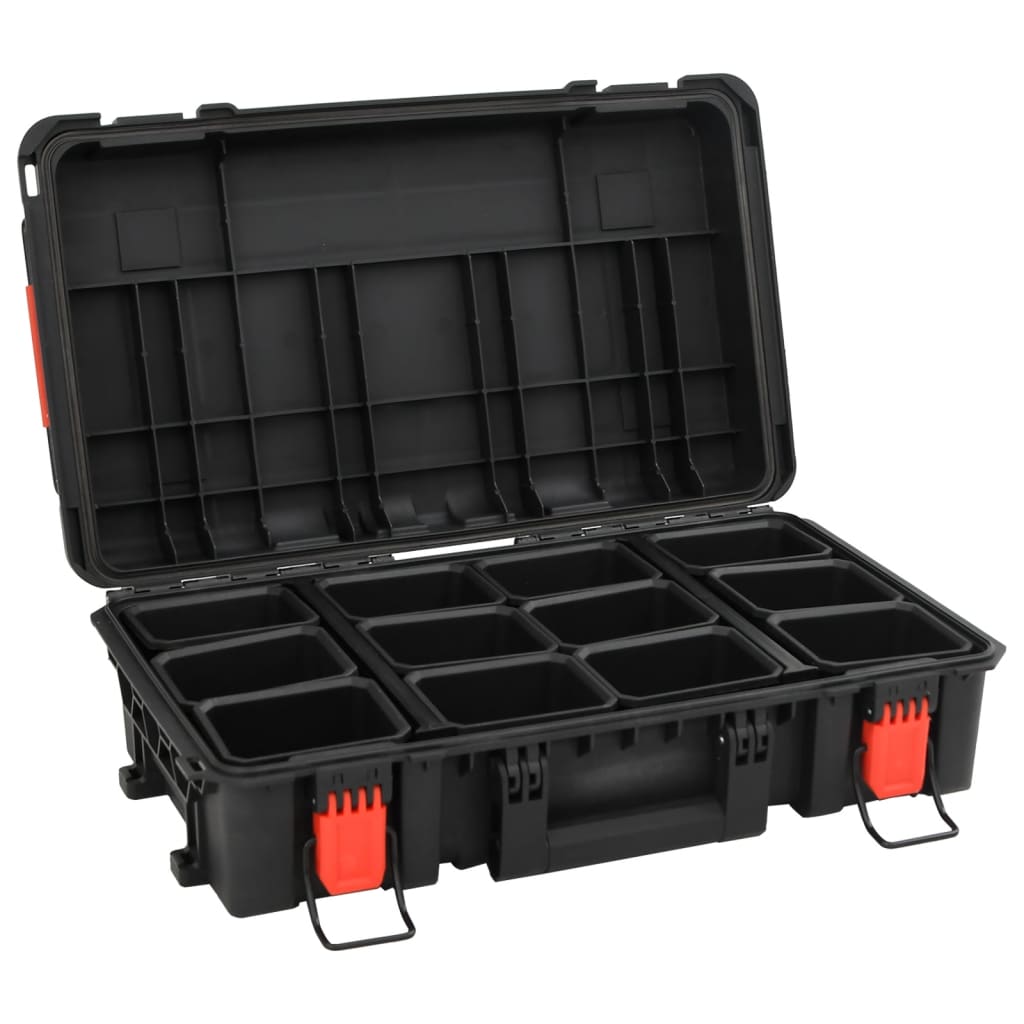 Vidaxl FlightCase Portable 56.5x34x16 cm pp noir
