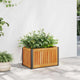 Boîte de planification Vidaxl 45x30x27,5 cm en bois et acier d'acacia solide