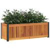 Jardinière Vidaxx 80x30x27,5 cm bois d'acacia massif et acier