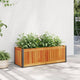 Jardinière Vidaxx 80x30x27,5 cm bois d'acacia massif et acier