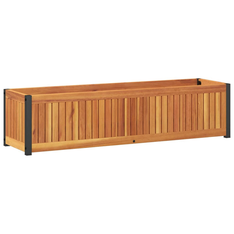 Jardinière Vidaxx 110x30x27,5 cm bois d'acacia massif et acier