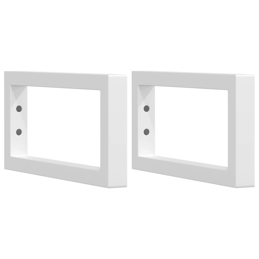 Supports muraux vidaxl pour évier 2 pc en acier rectangulaire blanc