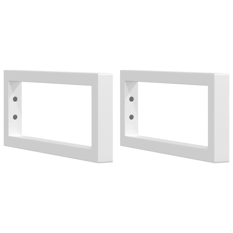 Supports muraux vidaxl pour évier 2 pc en acier rectangulaire blanc
