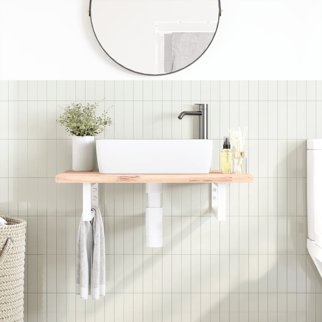 Vidaxx supports muraux pour évier 2 pcs rectangulaire en acier blanc