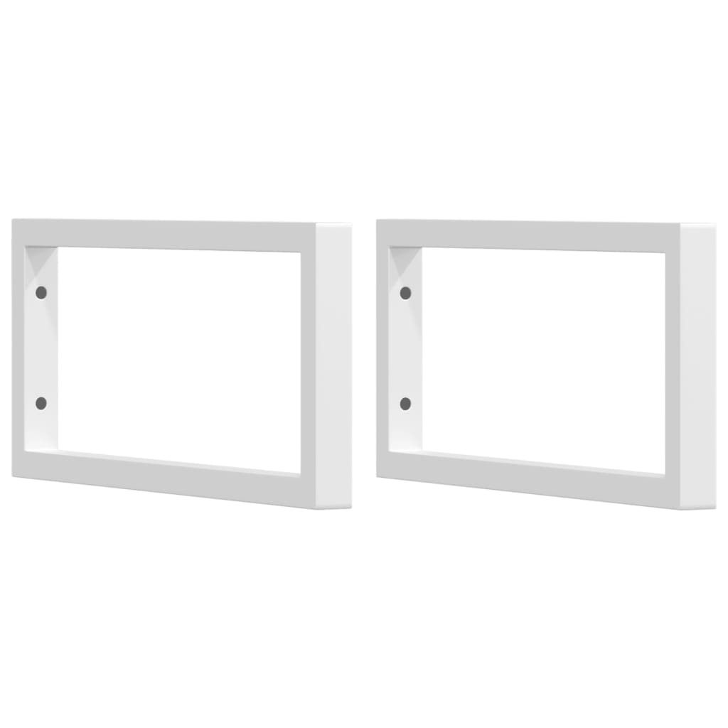 Supports muraux vidaxl pour évier 2 pc en acier rectangulaire blanc