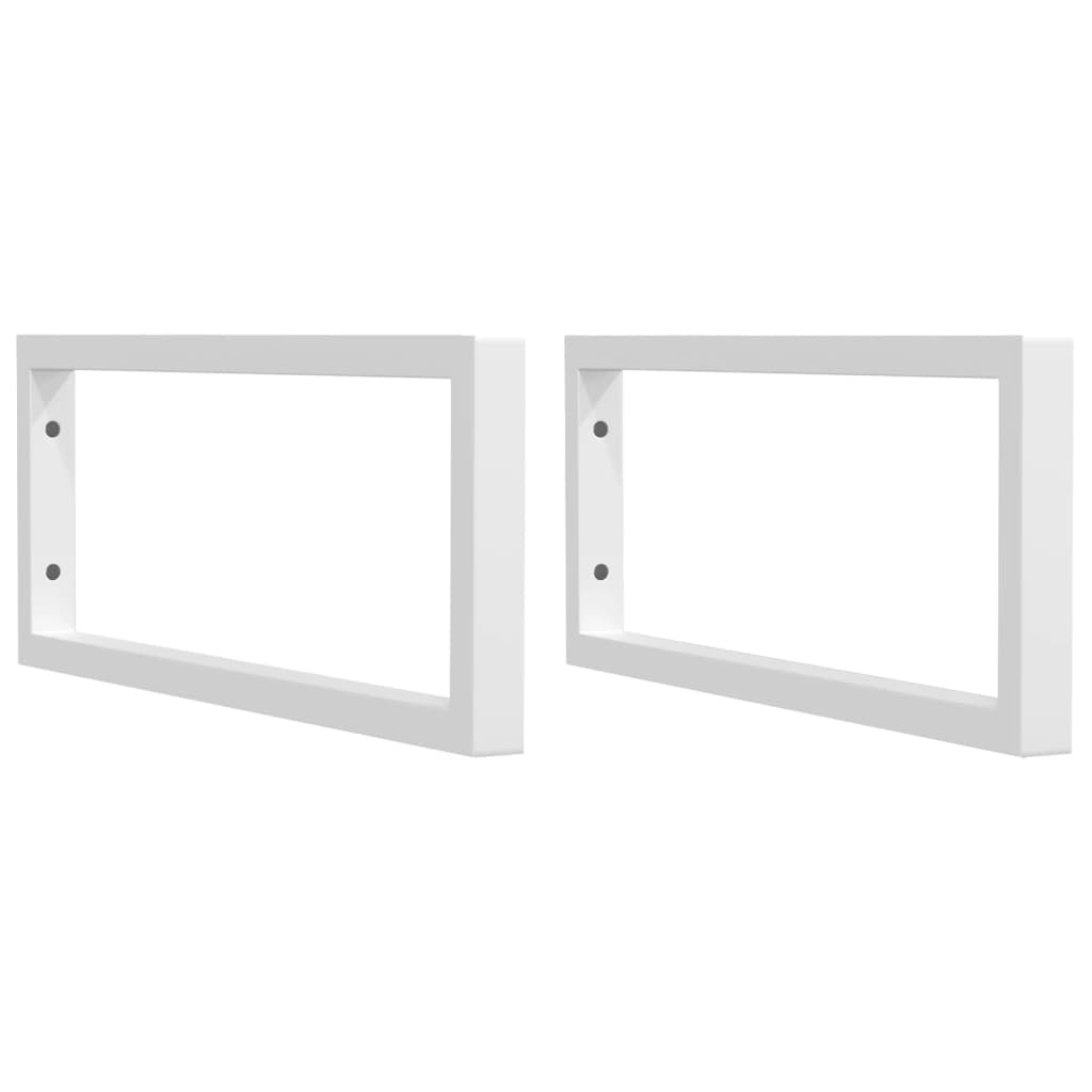 Supports muraux vidaxl pour évier 2 pc en acier rectangulaire blanc
