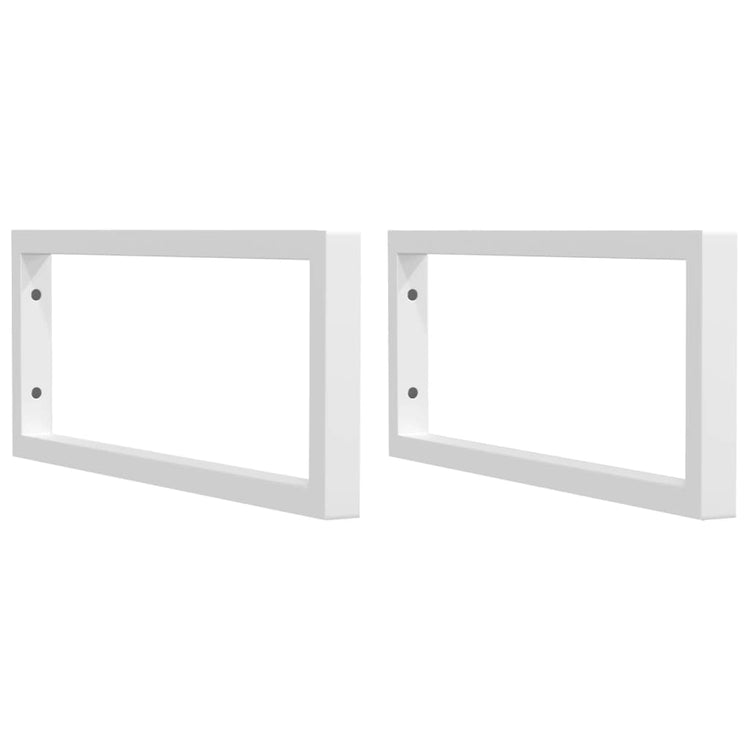 Supports muraux vidaxl pour évier 2 pc en acier rectangulaire blanc