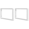 Supports muraux vidaxl pour évier 2 pc en acier rectangulaire blanc