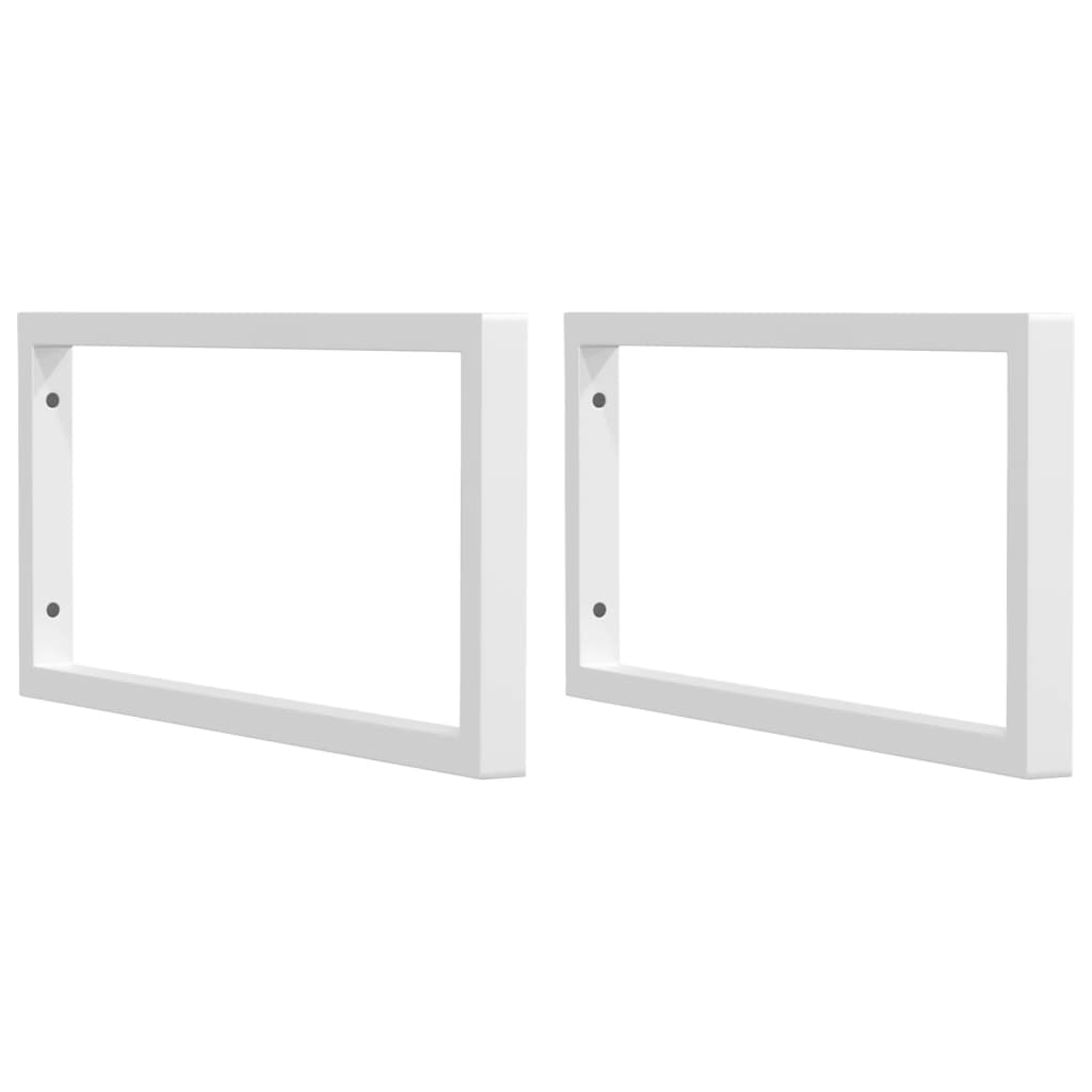 Supports muraux vidaxl pour évier 2 pc en acier rectangulaire blanc