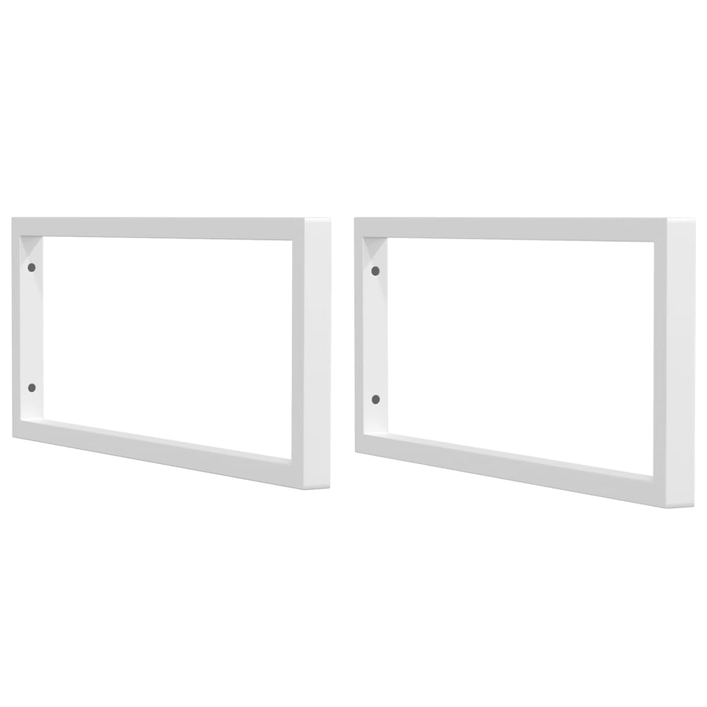 Supports muraux vidaxl pour évier 2 pc en acier rectangulaire blanc