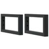 Supports muraux vidaxl pour évier 2 st en acier rectangulaire noir