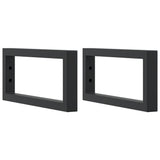 VidaXL supports muraux pour évier 2 pcs rectangulaire en acier noir - afbeelding 2