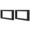 Supports muraux vidaxl pour évier 2 st en acier rectangulaire noir