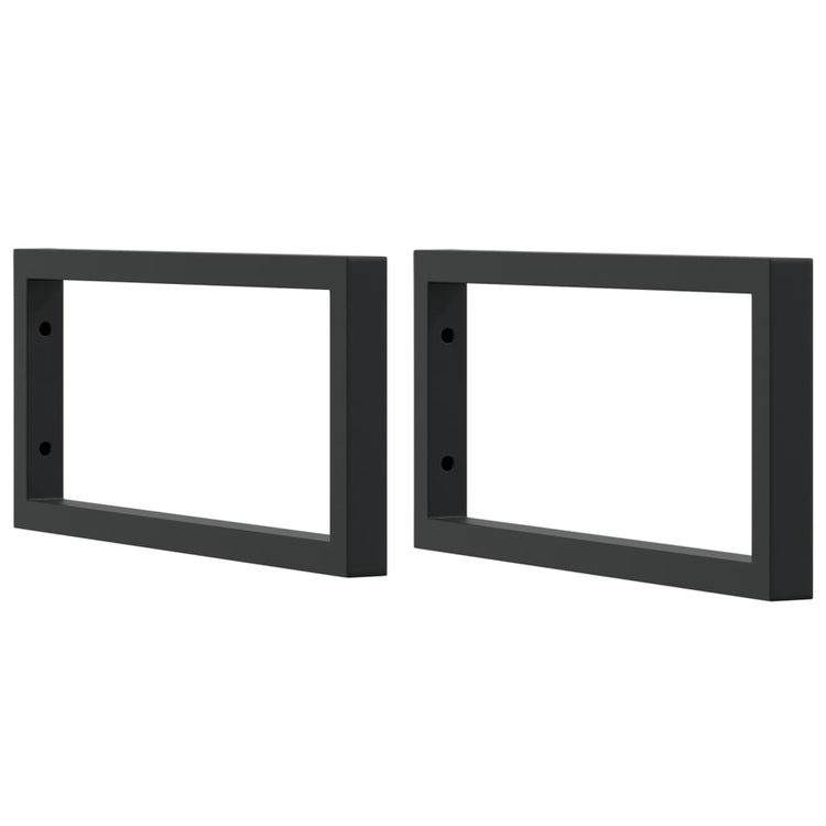 Supports muraux vidaxl pour évier 2 st en acier rectangulaire noir