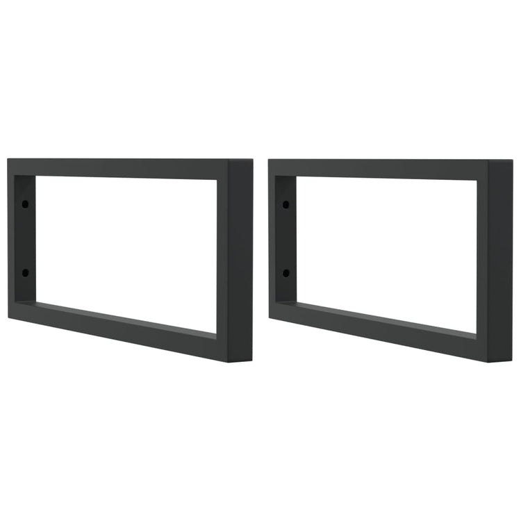 VidaXL supports muraux pour évier 2 pcs rectangulaire en acier noir