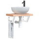 Supports muraux vidaxl pour lavabo 2 St trapèze en acier blanc