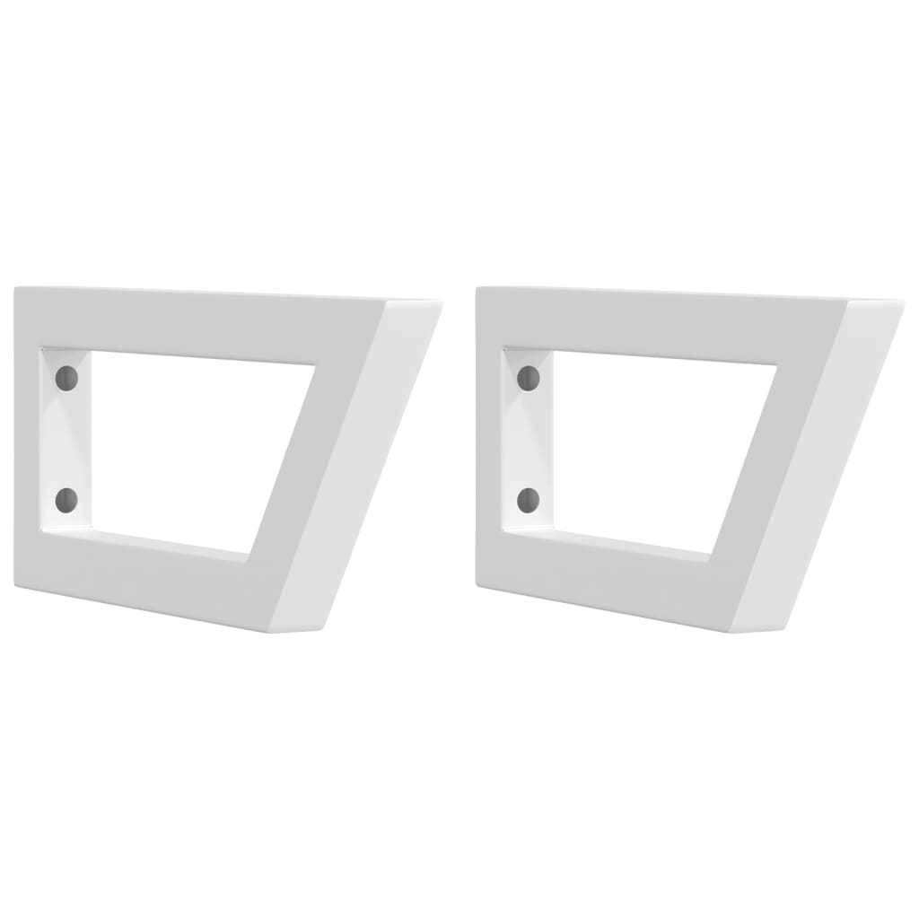 Vidaxx supports muraux pour évier 2 pcs trapèze acier blanc