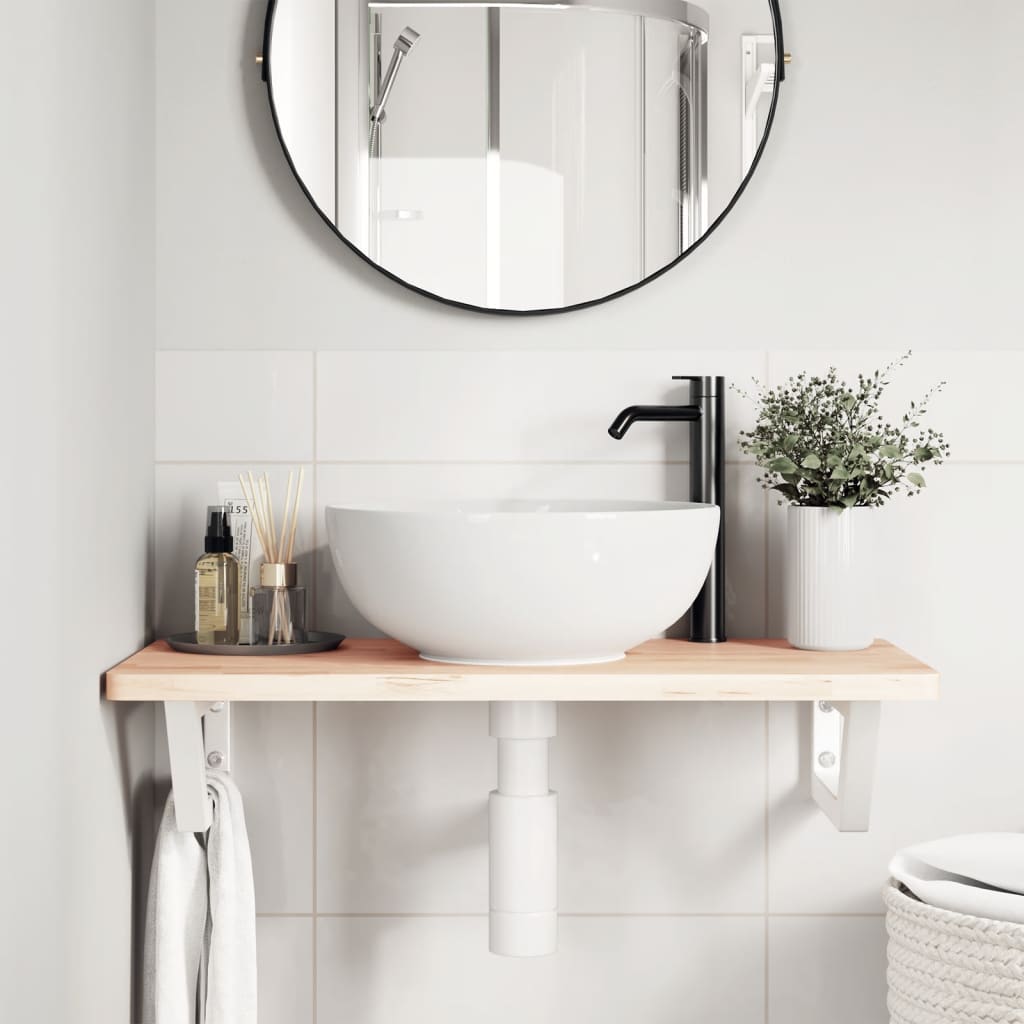Vidaxx supports muraux pour évier 2 pcs trapèze acier blanc
