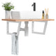 Supports muraux vidaxl pour lavabo 2 St trapèze en acier blanc