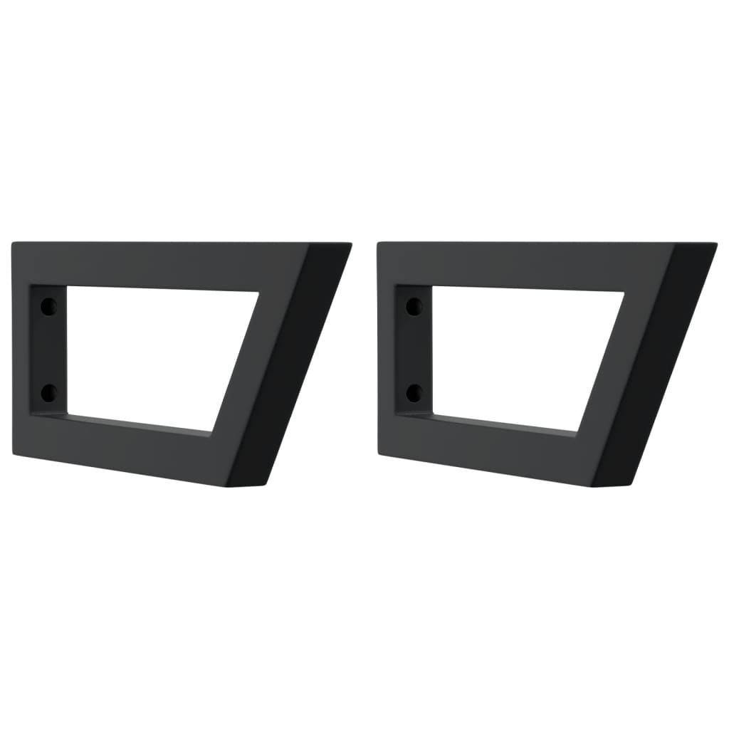 Vidaxx supports muraux pour évier 2 pcs trapèze acier noir