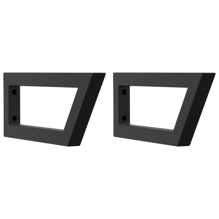 Vidaxx supports muraux pour évier 2 pcs trapèze acier noir